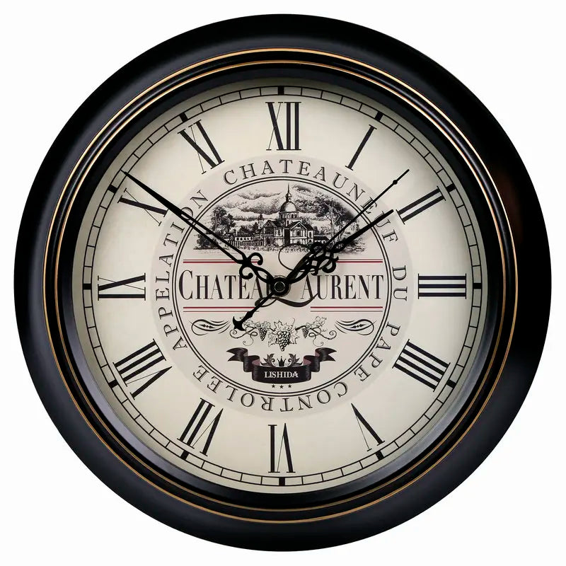 silent vintage wall clock classic metal design