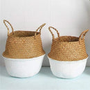 wicker hanging basket for storage and decoration