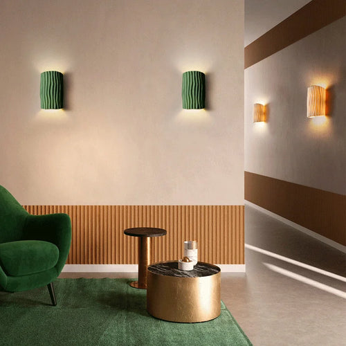 Nordic artistic atmosphere LED resin grille lamp retro - vue 4 sur 10