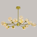 Modern star chandelier with decorative glass lampshade