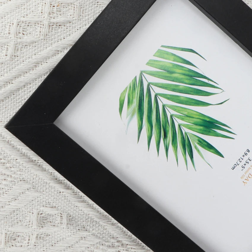 Wooden photo frame for wall and desk decoration