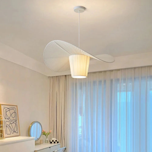 Modern minimalist fabric chandelier for interior decoration - vue 4 sur 12