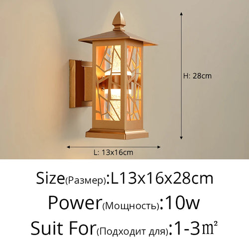 Minimalist waterproof outdoor wall light for garden - vue 11 sur 14