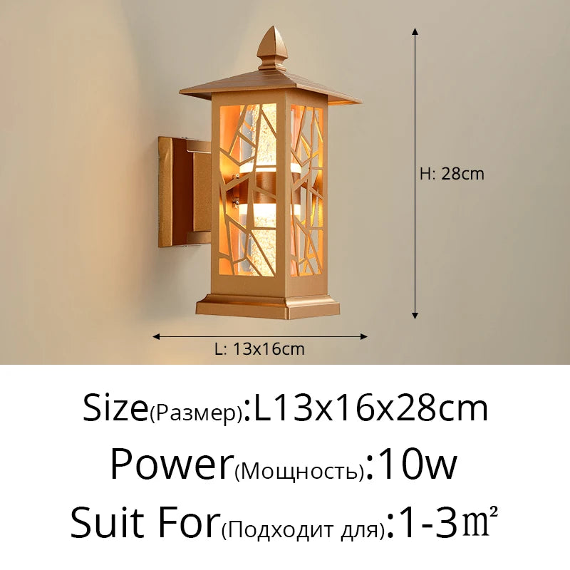 Minimalist waterproof outdoor wall light for garden - vue 11 sur 14