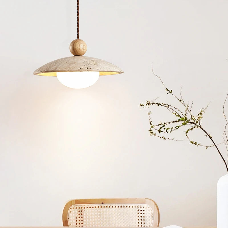 Nordic style stone LED pendant light for interior decoration - vue 4 sur 8