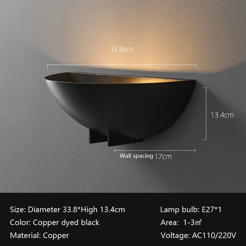 Retro copper wall light for creative decor - vue 9 sur 8