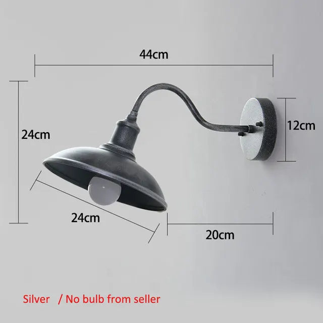 Waterproof outdoor light in vintage American loft style - vue 10 sur 12