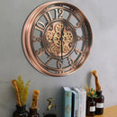 antique decorative metal gear wall clock