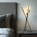 LED floor lamp with glass moon ball