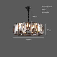 Modern K9 crystal chandelier large rectangular pendant