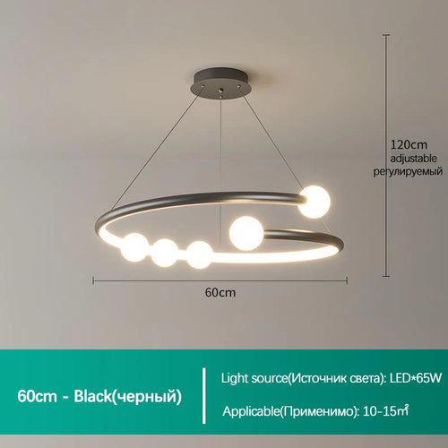 Minimalist designer glass chandelier for modern lighting - vue 7 sur 10