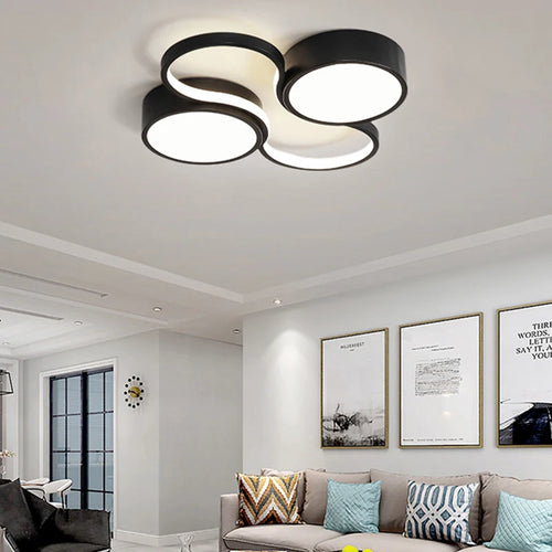 Modern creative LED circular ceiling light with eye protection - vue 3 sur 10