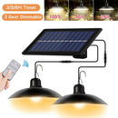 Outdoor solar pendant light waterproof LED lamp with decorative remote control