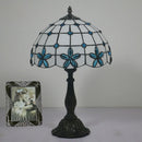 Decorative Mediterranean style stained glass bedside lamp