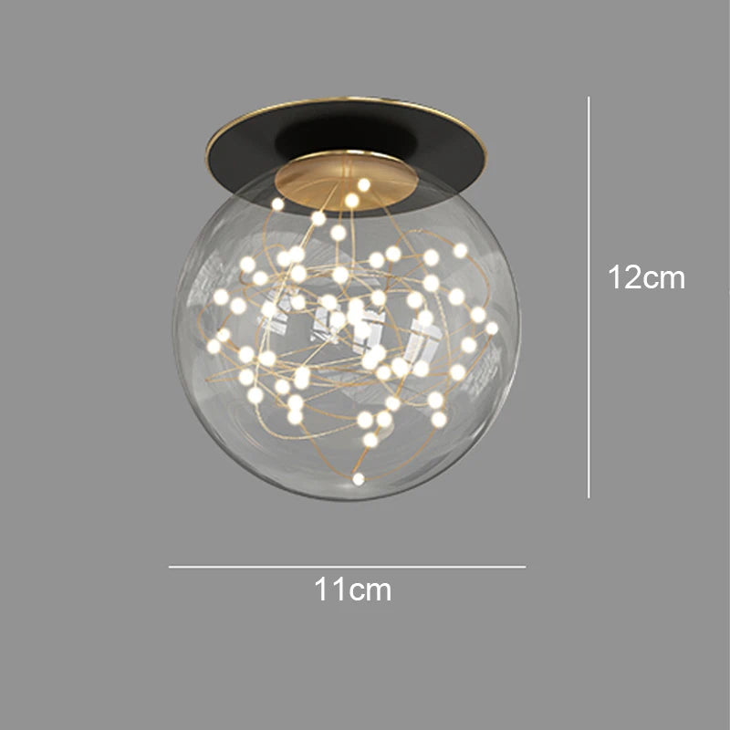 Nordic LED ceiling light for living room, dining area, bedroom, corridor or cloakroom - vue 15 sur 16