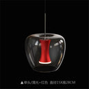 Modern clear glass LED pendant light for contemporary interior decor