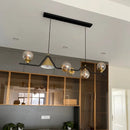 Modern glass LED chandelier for decorative interiors