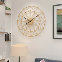 geometric industrial style wall clock for modern decoration