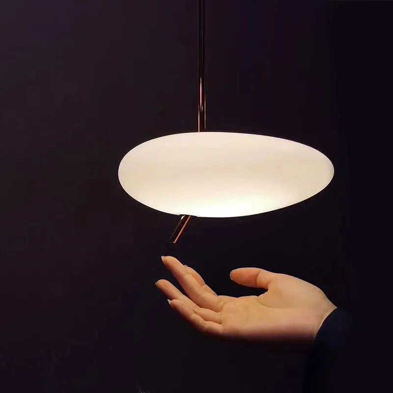 Nordic LED pendant lamp with touch switch and glass pebbles