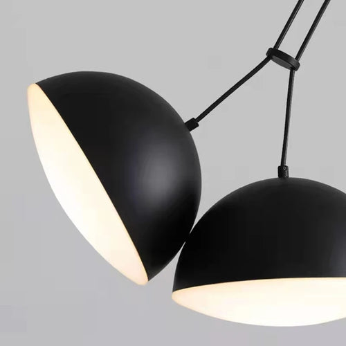 Black designer chandelier to assemble for modern interior decor - vue 7 sur 8