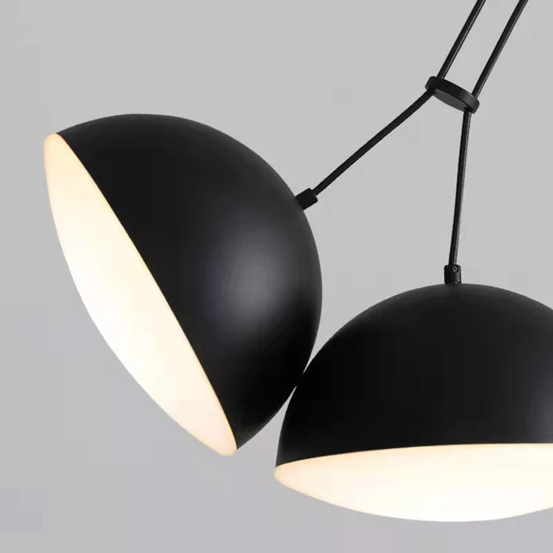 Black designer chandelier to assemble for modern interior decor - vue 6 sur 8