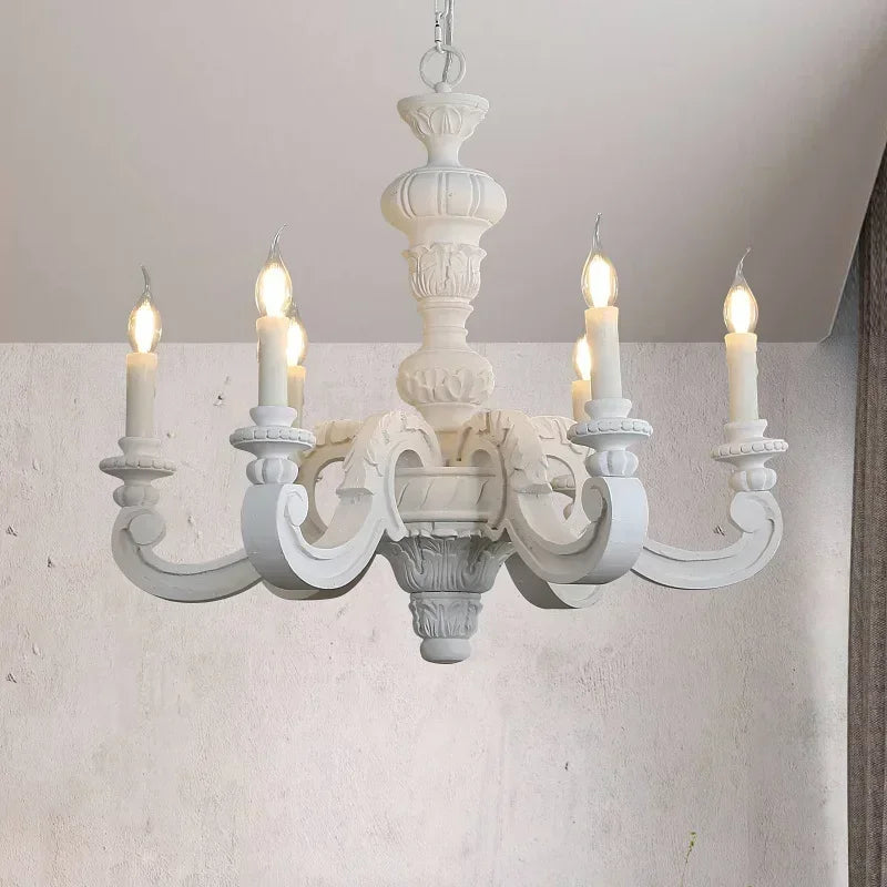 Retro Roman wood carved chandelier for elegant decor