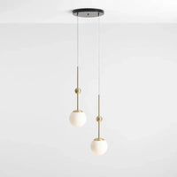 Creative gold glass chandelier with three lights modern lighting