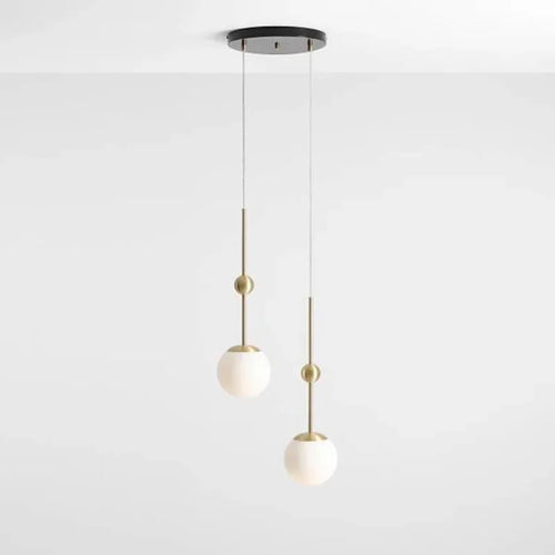 Creative gold glass chandelier with three lights modern lighting