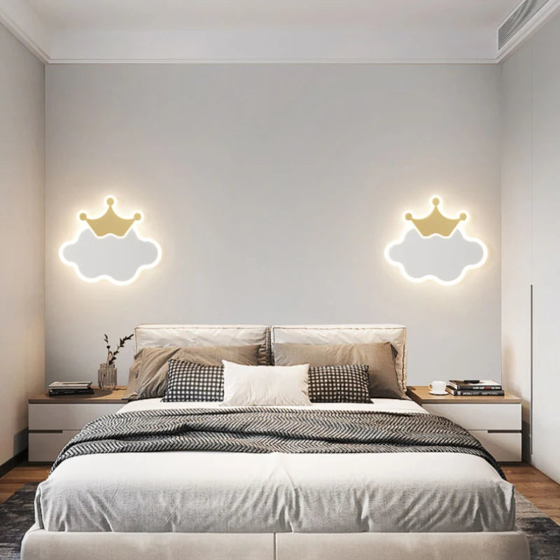 Modern cloud wall light for children's room decor