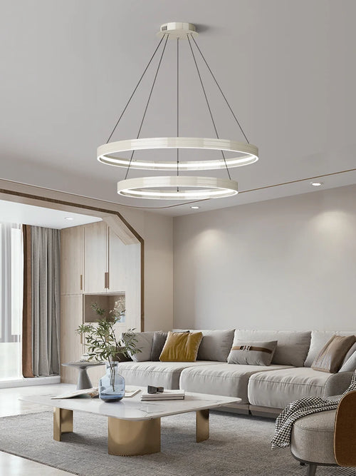 Modern metal chandelier for elegant indoor lighting - vue 6 sur 16