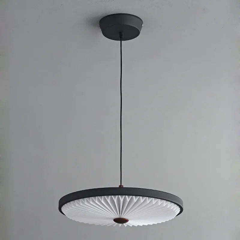 Modern round pleated LED pendant chandelier high quality - vue 3 sur 8