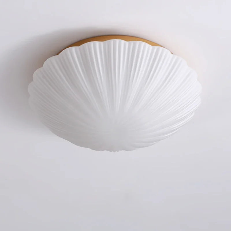 Nordic style shell glass ceiling light for interior decor - vue 5 sur 7