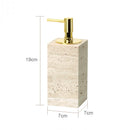 elegant travertine bathroom accessory set