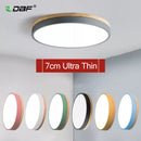 Round 7 colour nordic LED ceiling lights for living room bedroom wood 3-light adjustable colour corridor balcony