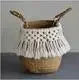 woven wicker basket for versatile storage and decoration