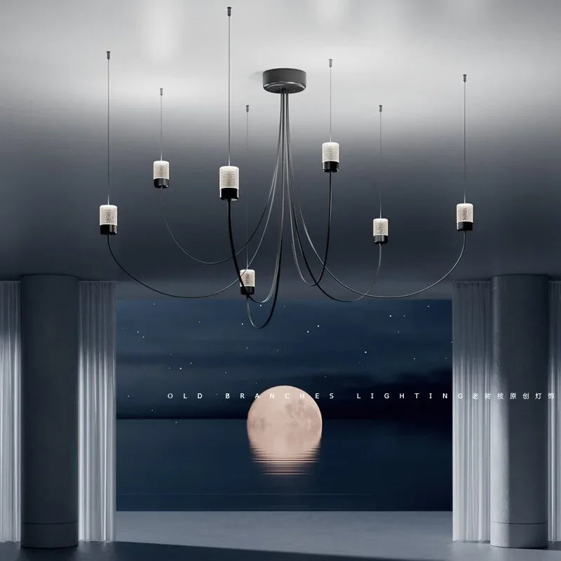 Modern Nordic creative designer chandelier elegant hanging light - vue 6 sur 8