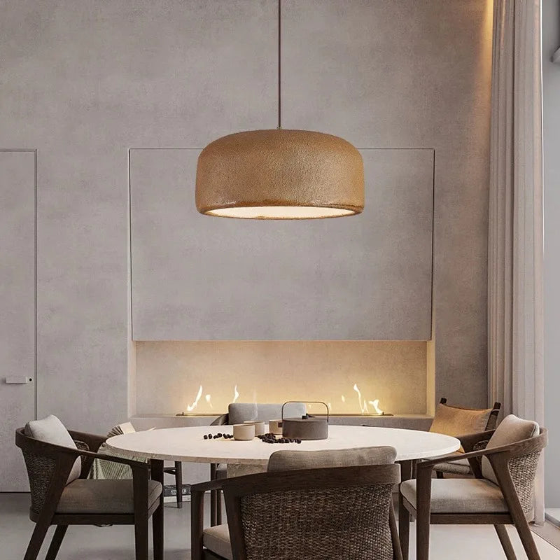 Wabi-sabi dome pendant light Japanese design for interior decor