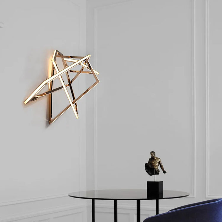 Postmodern stainless steel and silicone wall light for luxury decor