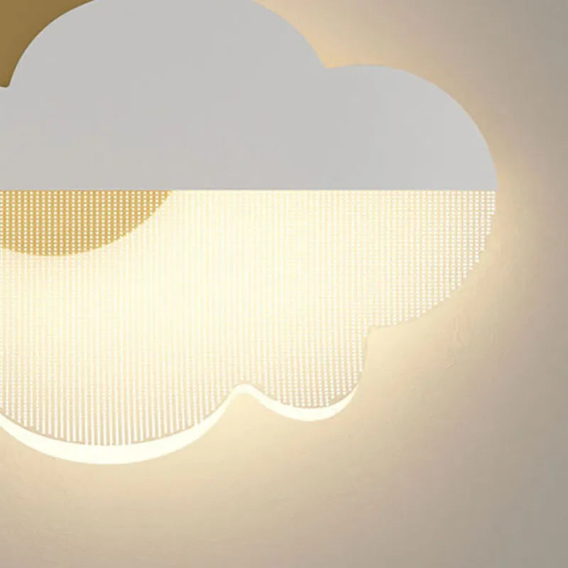 Acrylic cloud shape LED wall light ambient decor - vue 5 sur 7