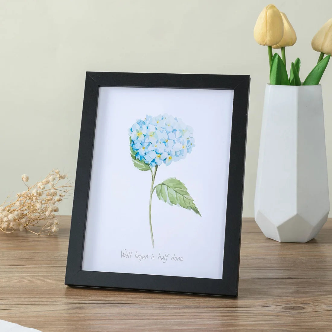 Wooden hanging photo frame with plexiglass for photo display