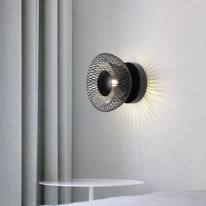 Italian horn design iron LED wall light for interior decoration