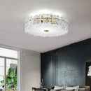 Minimalist crystal glass LED ceiling light for elegant interiors
