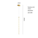 Art deco style glass pendant light in gold and chrome