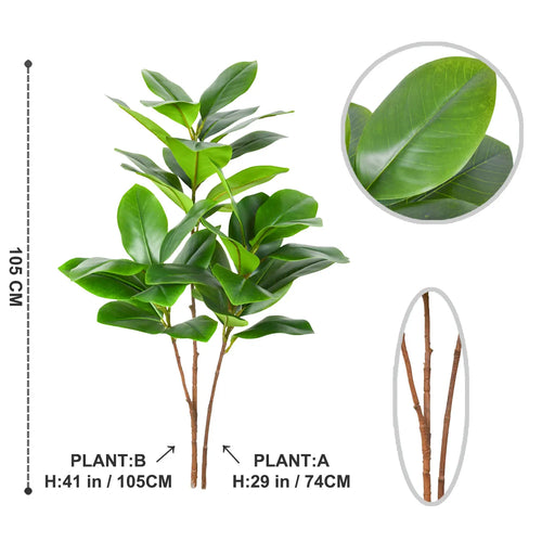 Artificial ficus branches with large banyan leaves for garden decoration - vue 16 sur 36