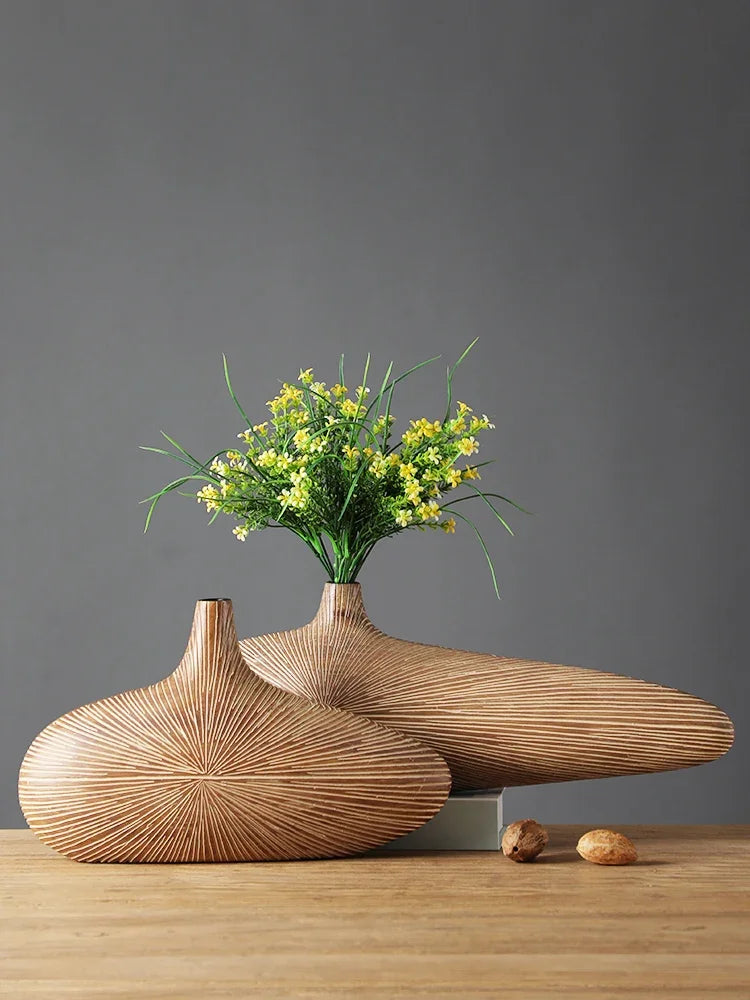 modern resin vase for dried flowers craft decoration