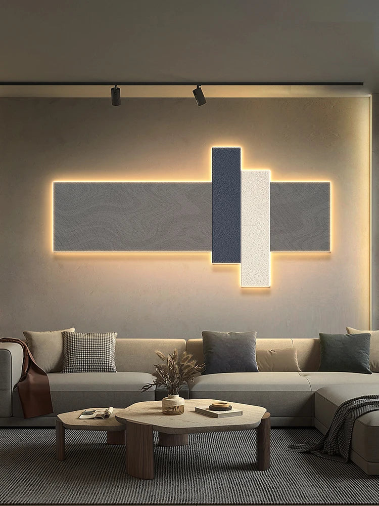 Minimalist LED wall light with remote control, Nordic decorative design - vue 4 sur 10
