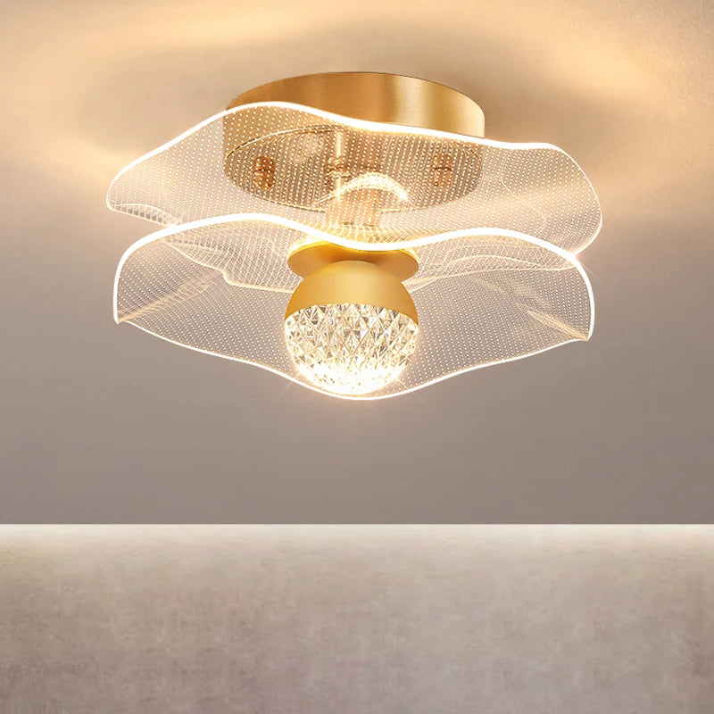 Botimi art deco acrylic flush ceiling light