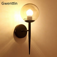 Modern glass ball LED wall light nordic design