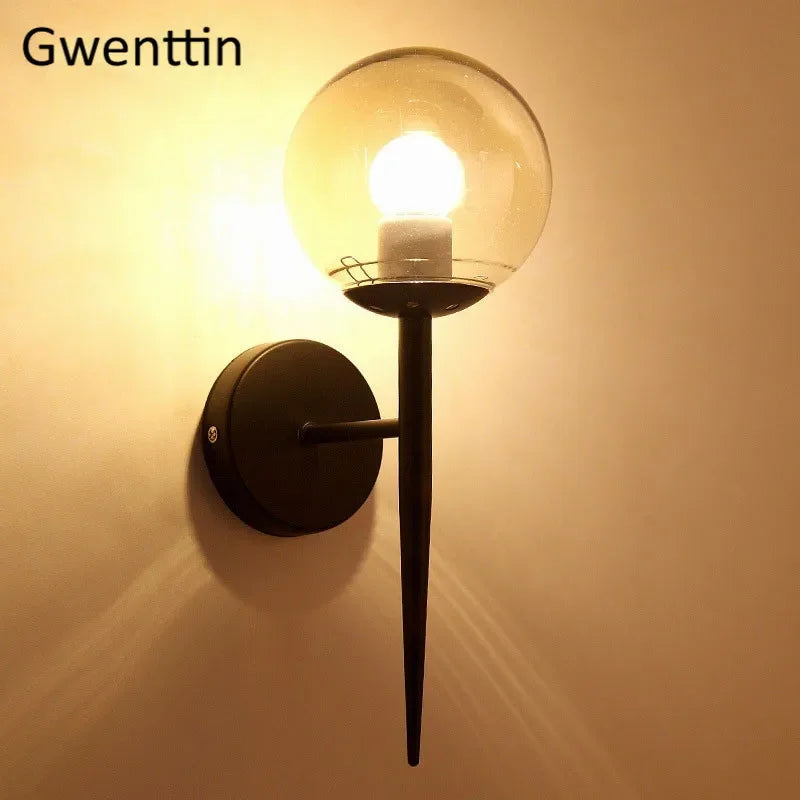 Modern glass ball LED wall light nordic design