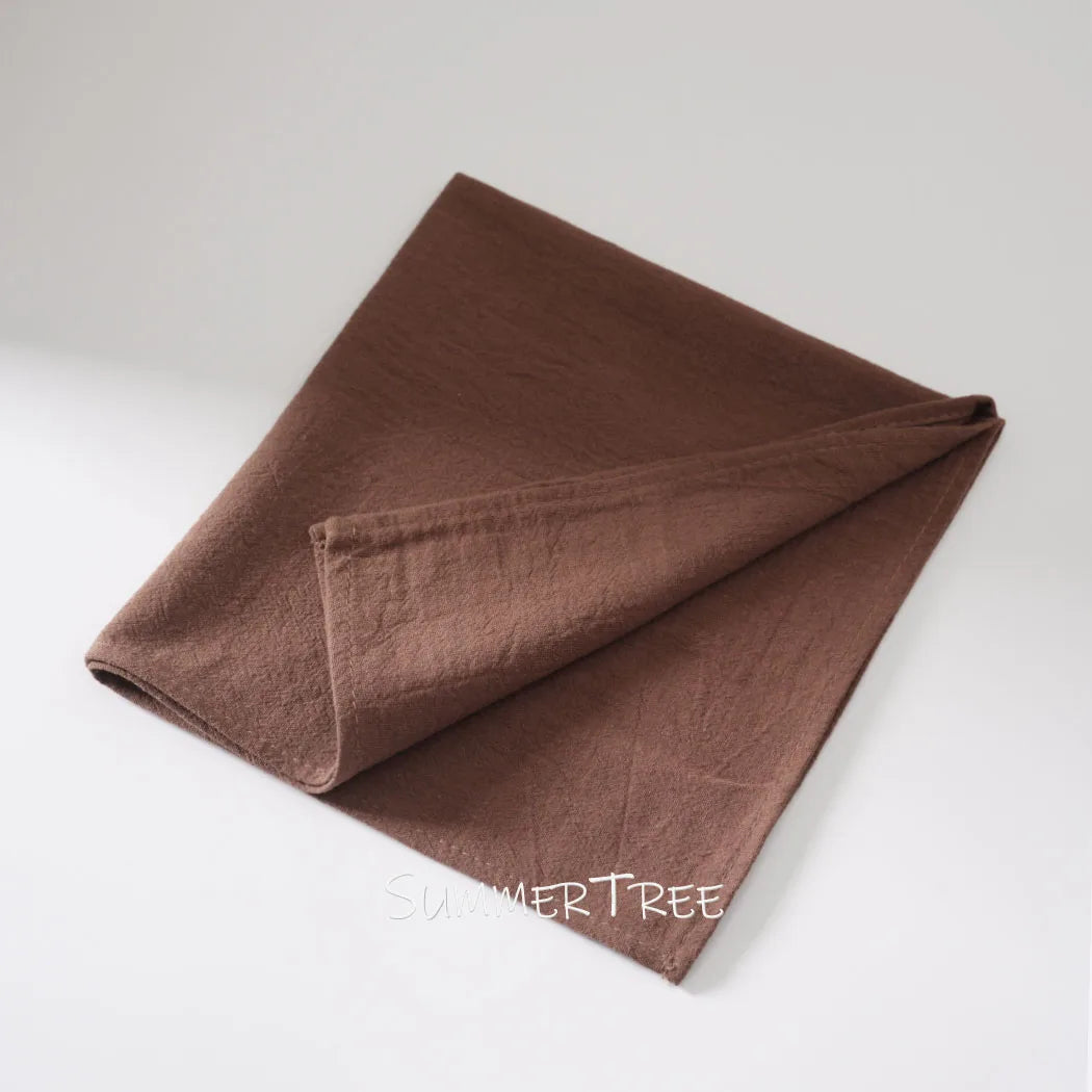 Set of six reusable washed cotton napkins